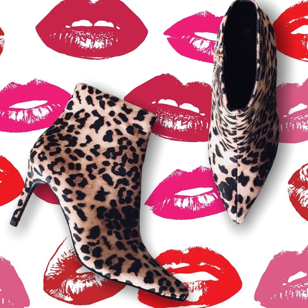Sexy My Delicious Leopard Faux Suede Heeled Bootie - Picture 3 of 7